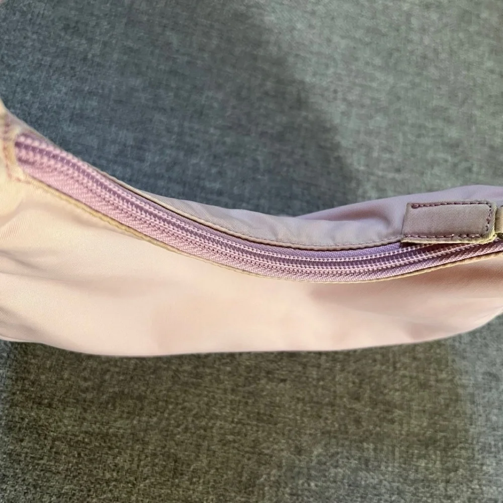 Prada Vintage Tessuto Logo Nylon Mini Bag in Pale Pink Lavender - Picture 11 of 16